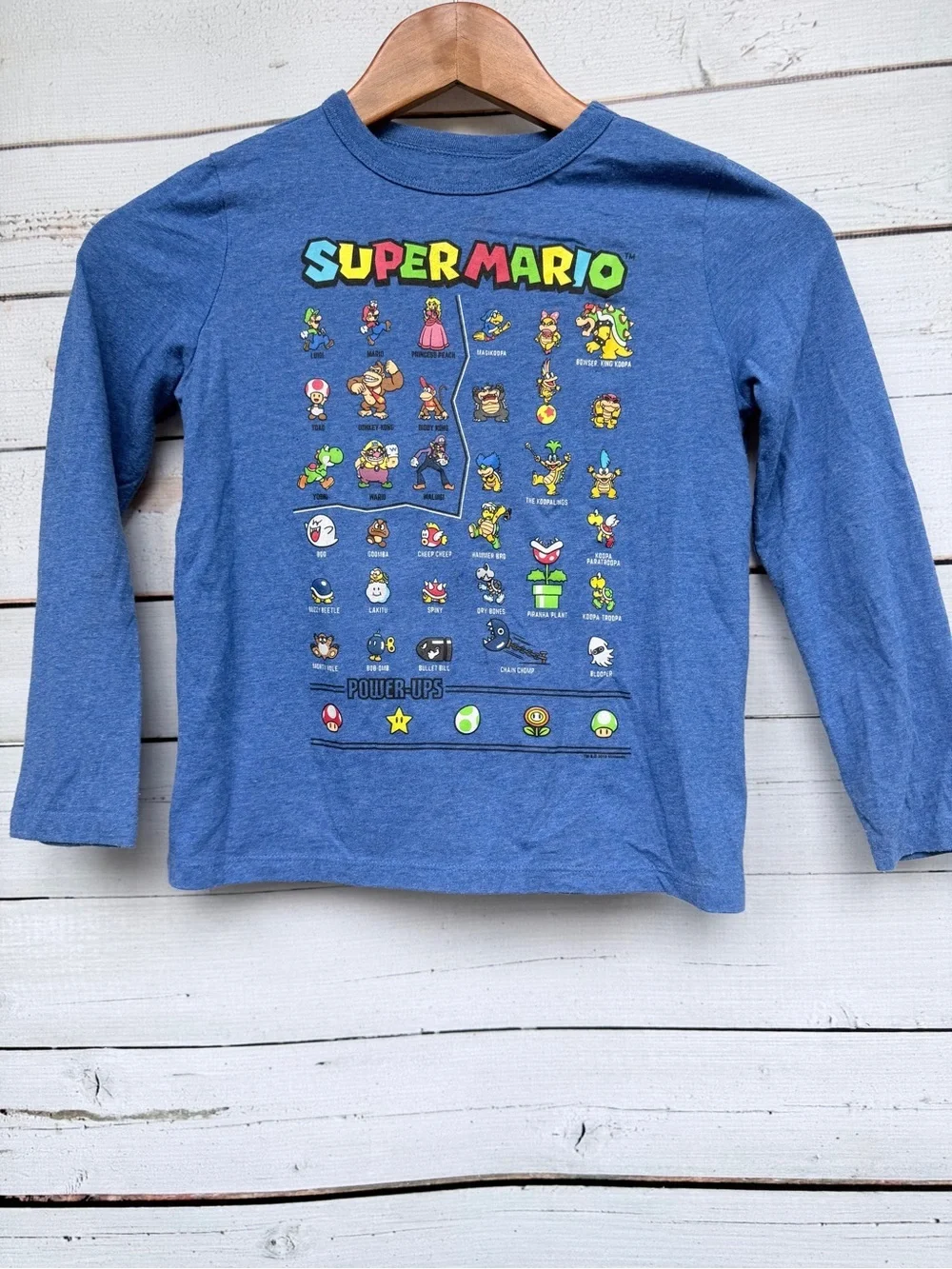 GAP Super Mario Graphic Long Sleeve Tee - Blue